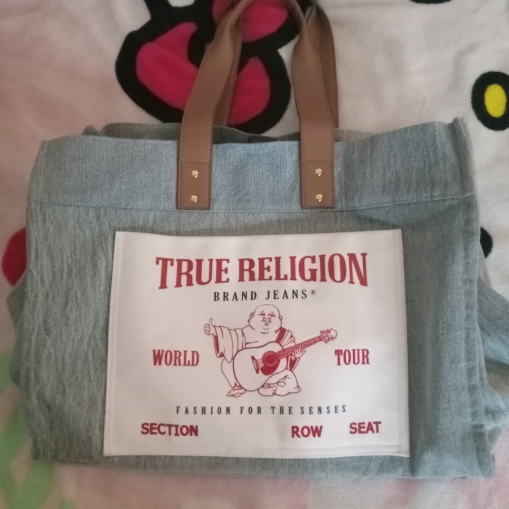 True Religion Denim Tote Bag